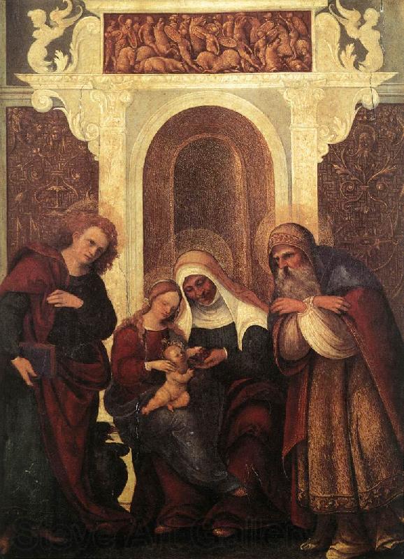 MAZZOLINO, Ludovico Madonna and Child with Saints gw Spain oil painting art